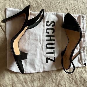 Schutz Black Suede Evening 4inch Heels. Nice Condition 👍🏼
